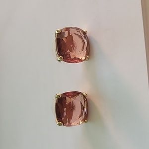Rose colored jeweled studs